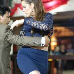 Tanzendes Paar beim Tango in Montevideo, Uruguay