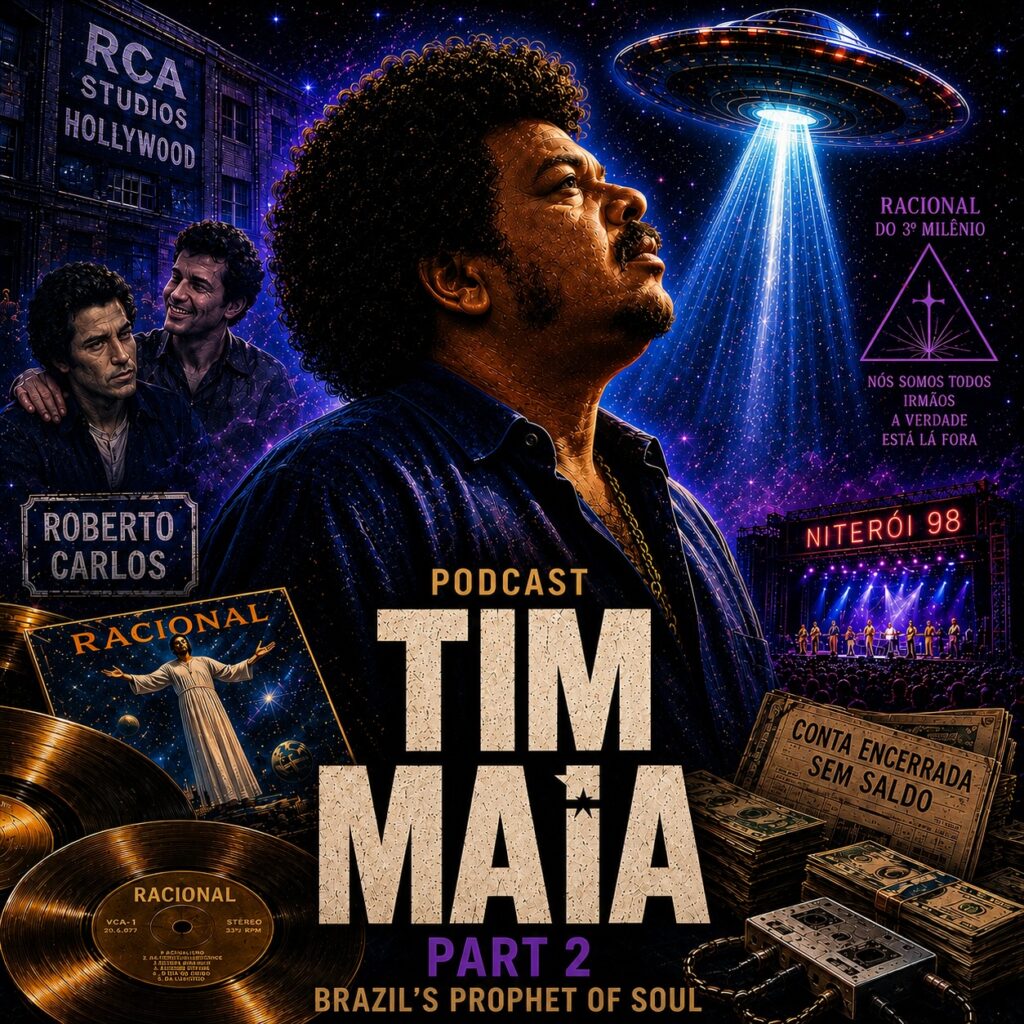 Tim Maia während seiner spirituellen Phase, inspiriert von Cultura Racional und den Racional-Alben.